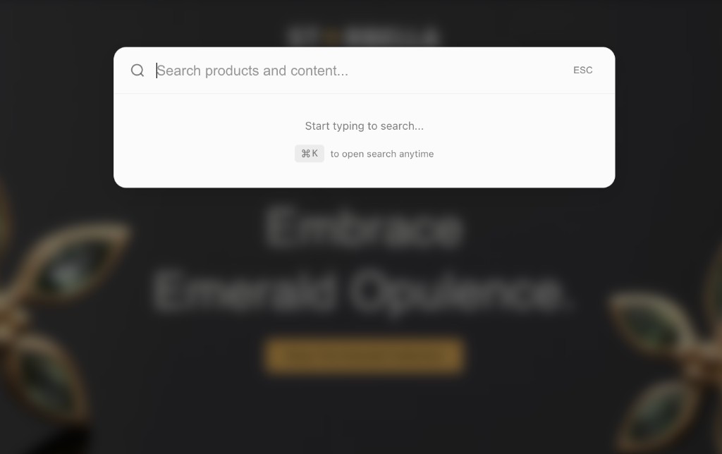 Search widget overlay